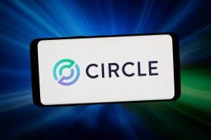 Smartphone displaying Circle logo